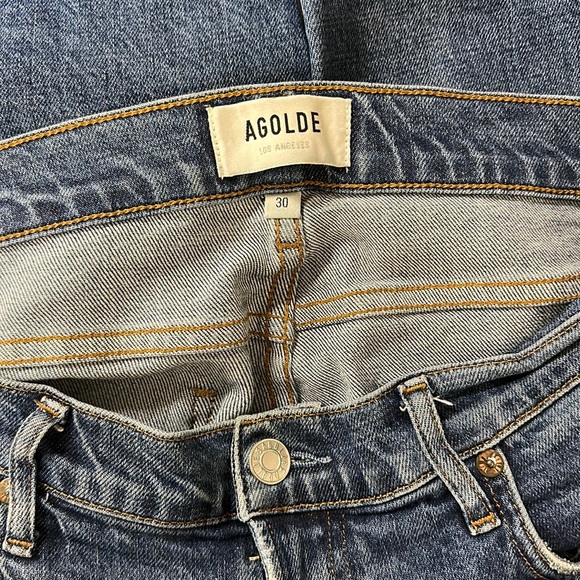 🔥🔥🔥Agolde Straight Leg Blue Jeans Size 30 - Picture 6 of 12